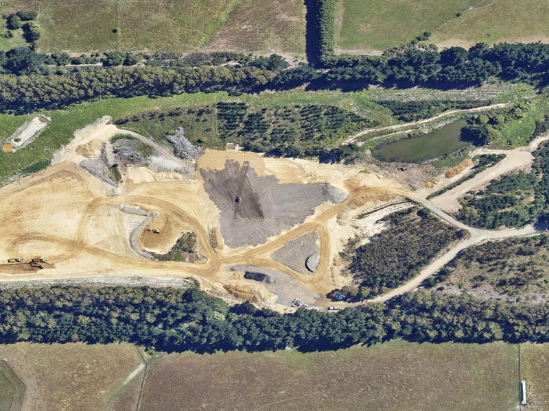 aerial view of Palmerston Landfill and the ground around it