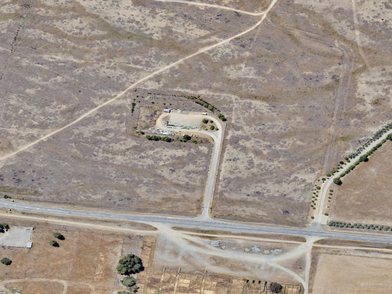 aerial view of Omarama Transfer Station and the ground around it