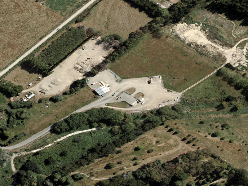aerial view of Waimate Resource Recovery Park and the ground around it