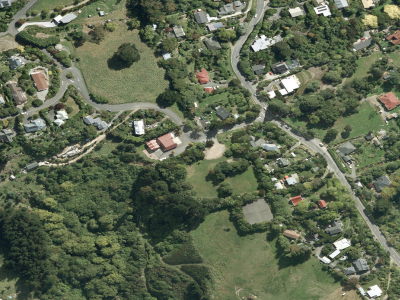 aerial view of Governors Bay Recycling Depot and the ground around it