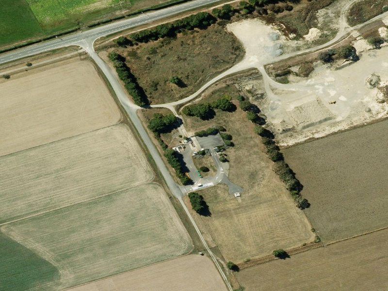 aerial view of Pleasant Point Transfer Station and the ground around it