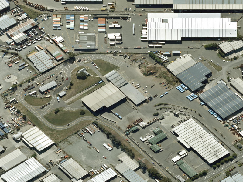 aerial view of Parkhouse Road Refuse Station and the ground around it