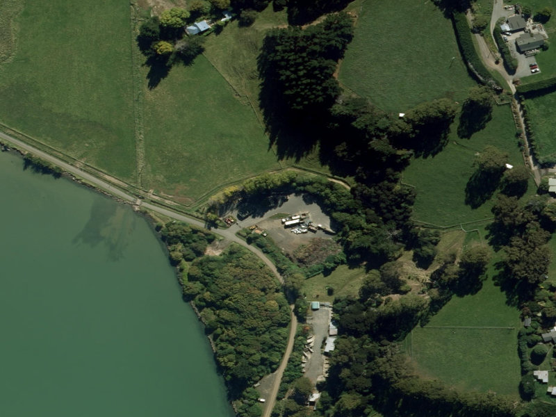 aerial view of Barrys Bay Transfer Station and the ground around it