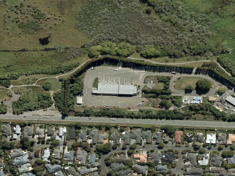aerial view of Styx Mill Refuse Station and the ground around it