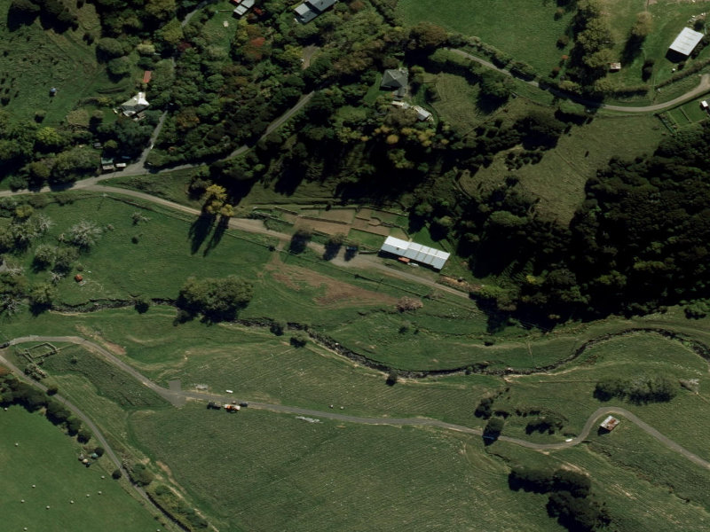 aerial view of Robinsons Bay Collection Point and the ground around it
