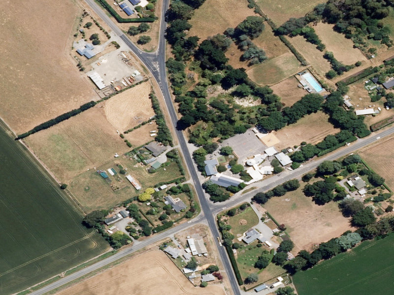 aerial view of Willowby and the ground around it