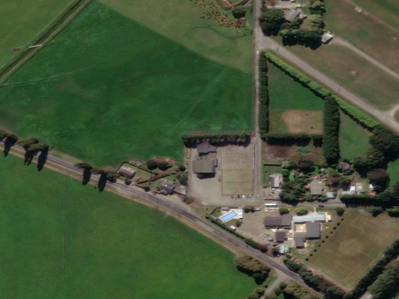 aerial view of Papakaio Drop-Off and the ground around it