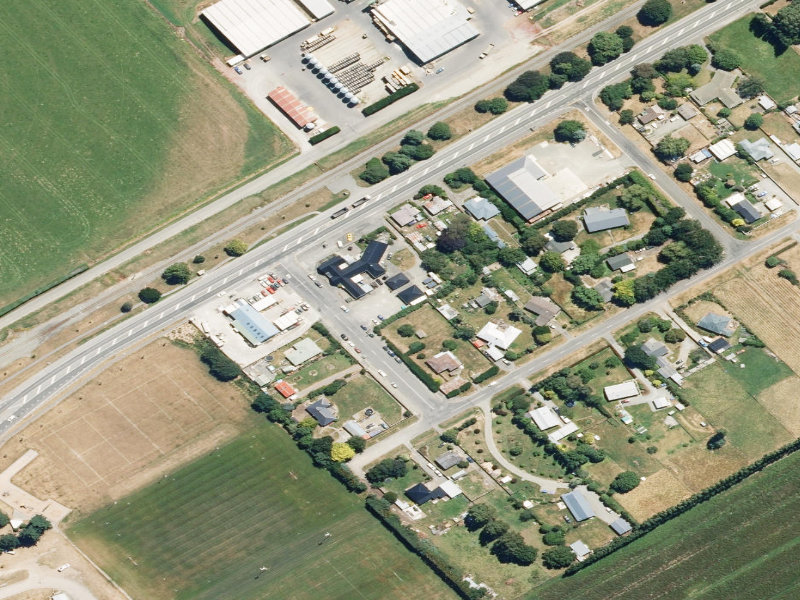 aerial view of Hinds Drop Off and the ground around it