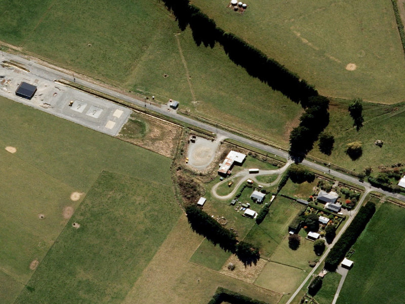 aerial view of Mt  Somers and the ground around it