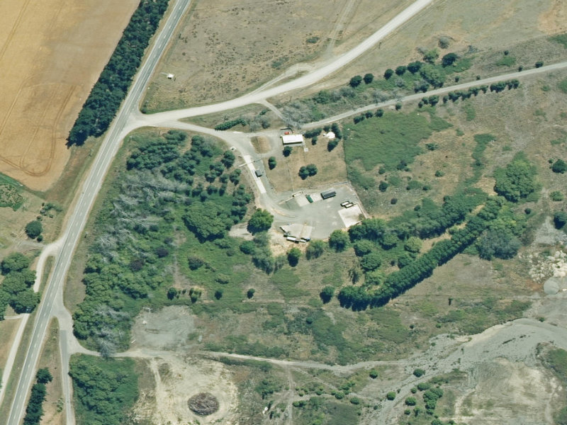 aerial view of Hanmer Springs Transfer Station and the ground around it