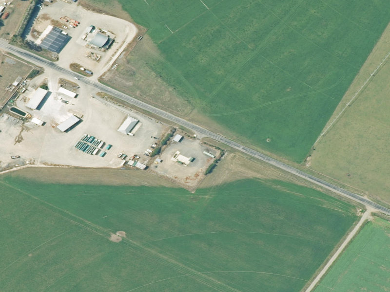 aerial view of Culverden Transfer Station and the ground around it