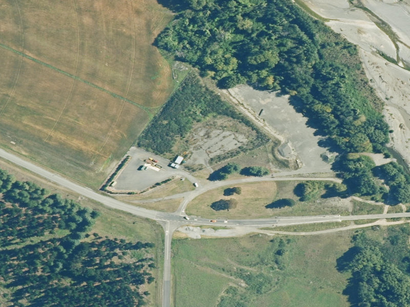 aerial view of Waiau Transfer Station and the ground around it