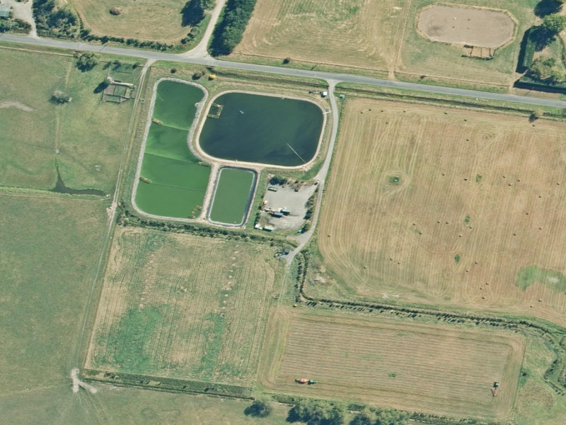 aerial view of Cheviot Transfer Station and the ground around it