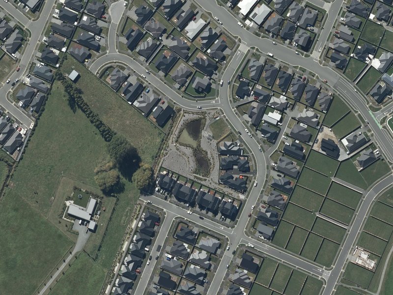 aerial view of Dalgety Pond and the ground around it