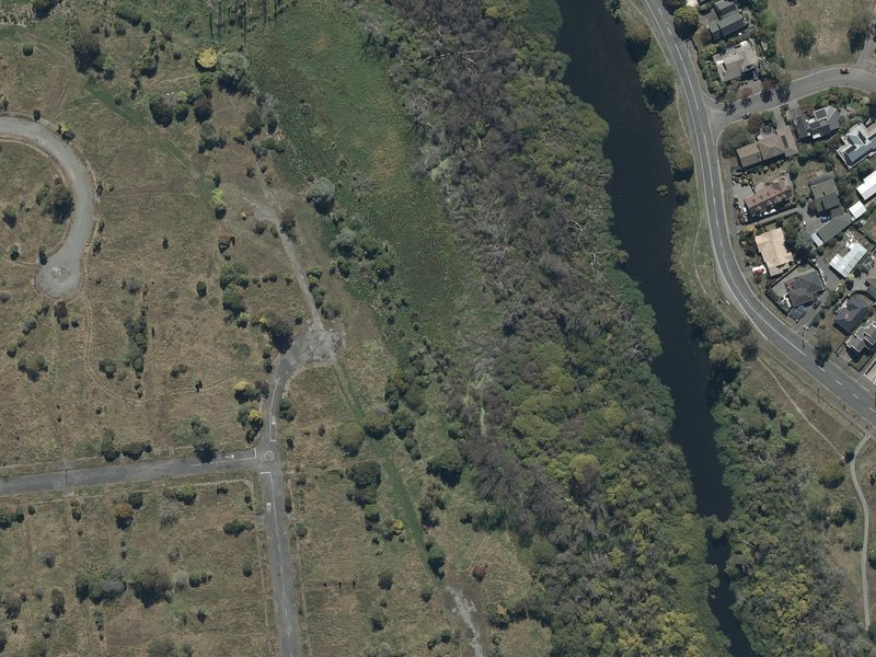 aerial view of Horseshoe Lake and the ground around it