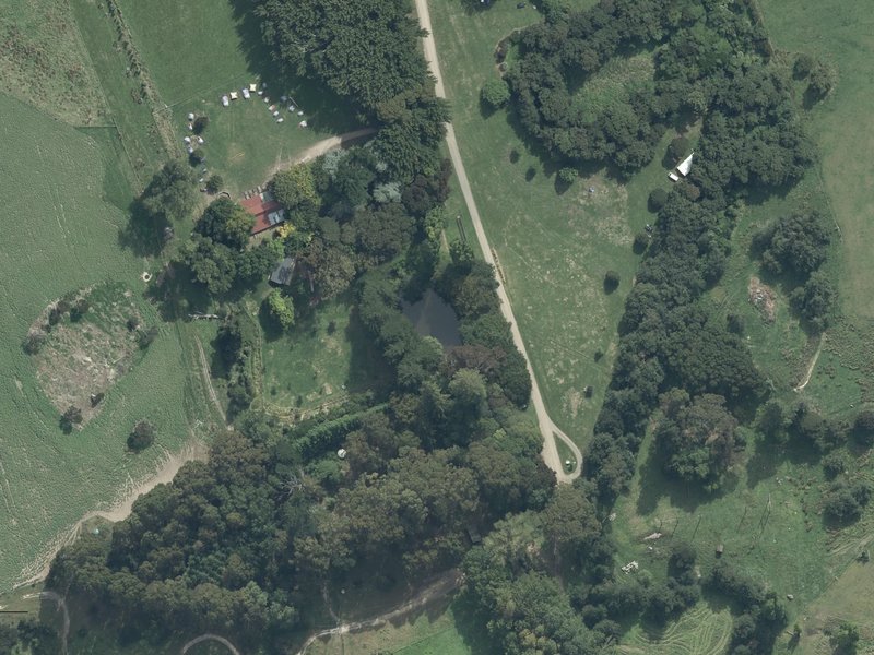 aerial view of Mill pond and the ground around it