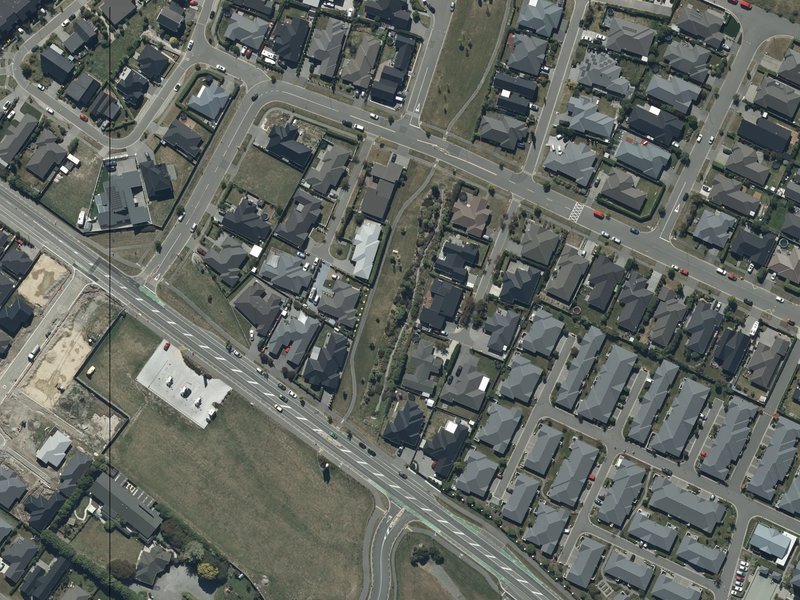 aerial view of Platinum Drainage Reserve and the ground around it