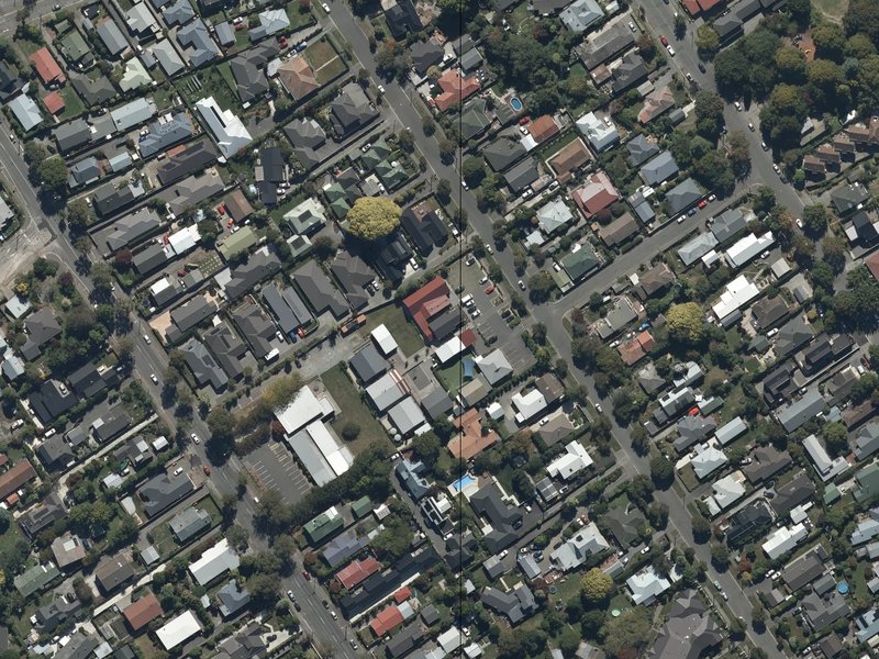 aerial view of Te Ora Hou Ōtautahi and the ground around it