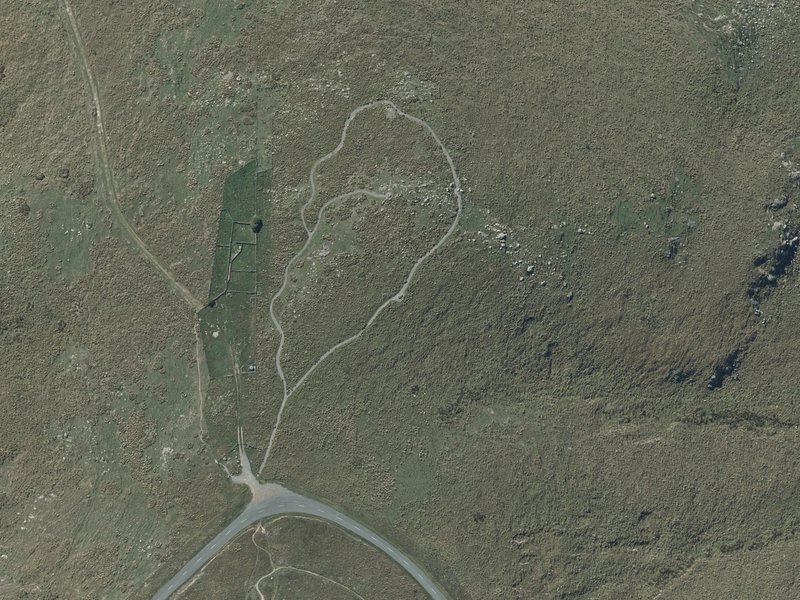 aerial view of Archie Lilly memorial and the ground around it