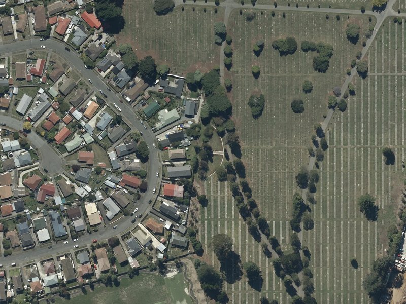 aerial view of Ballantyne's fire memorial and the ground around it