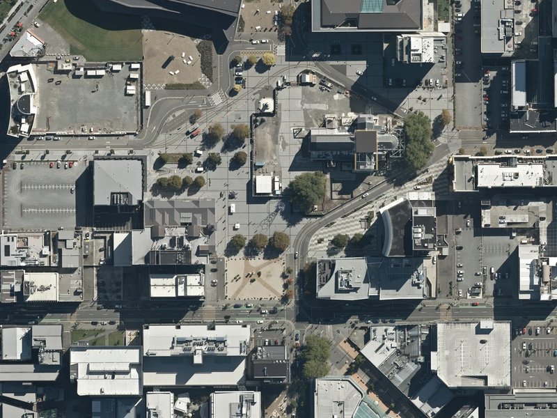 aerial view of Chalice and the ground around it