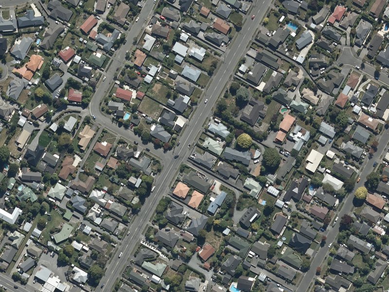 aerial view of Community Spirit and the ground around it