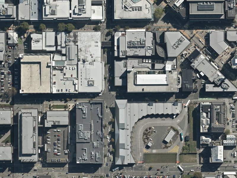 aerial view of Dahlias and the ground around it