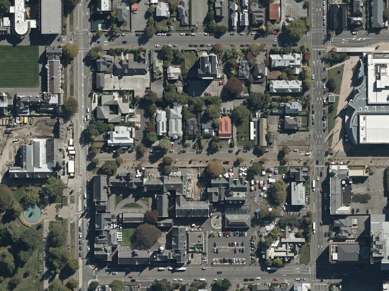 aerial view of Falling in love and the ground around it