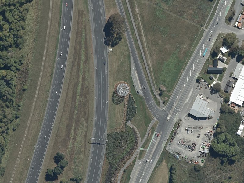 aerial view of Fanfare and the ground around it