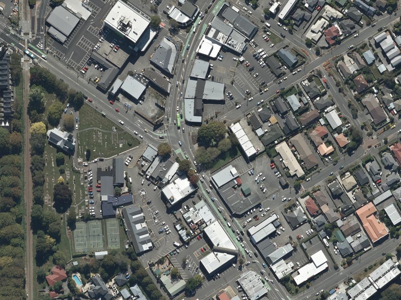 aerial view of First World War Memorial and the ground around it