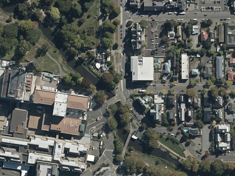 aerial view of James Edward Fitzgerald and the ground around it