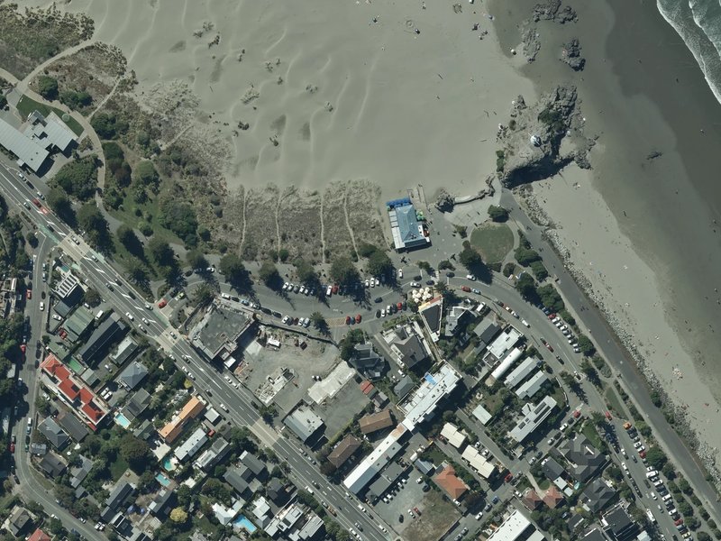 aerial view of Le Quesony and the ground around it