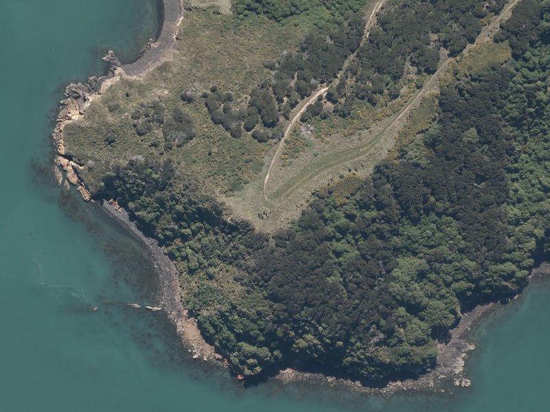 aerial view of Moa and the ground around it