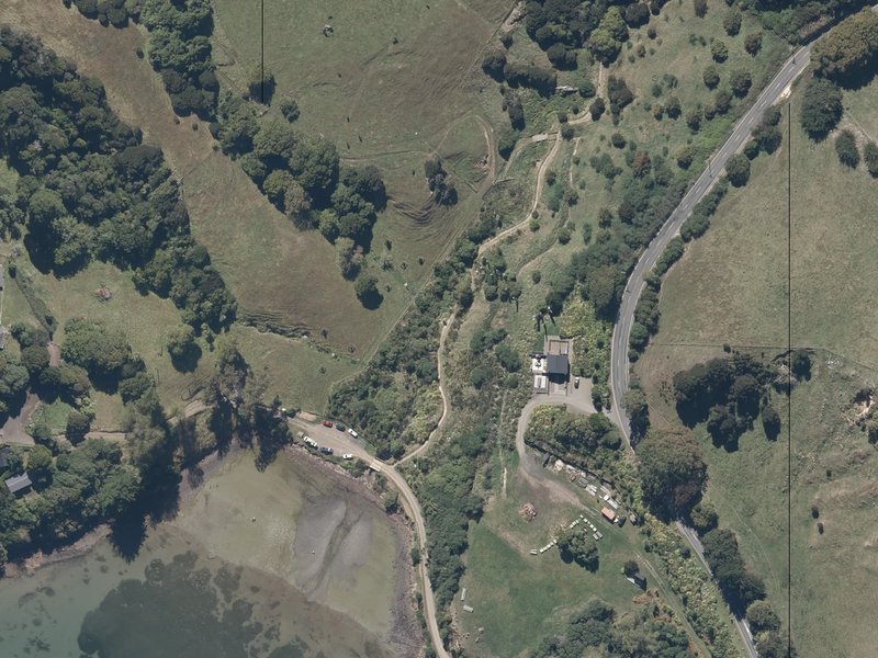 aerial view of Penguins and the ground around it