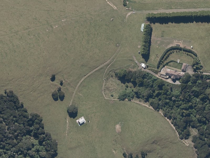 aerial view of Pig and the ground around it