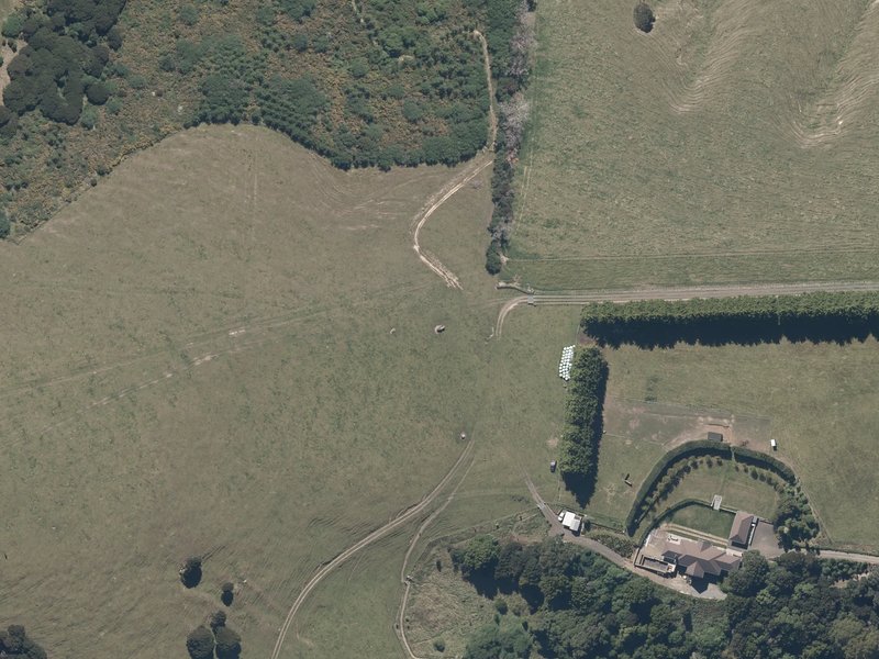 aerial view of Rhinoceros and the ground around it