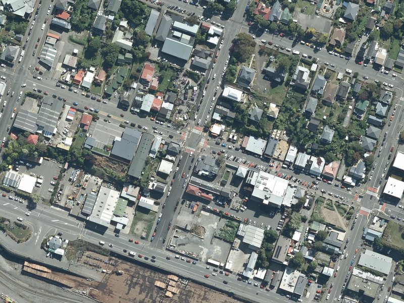 aerial view of Sled Dog and the ground around it
