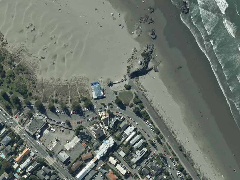 aerial view of Sumner South African War memorial and the ground around it
