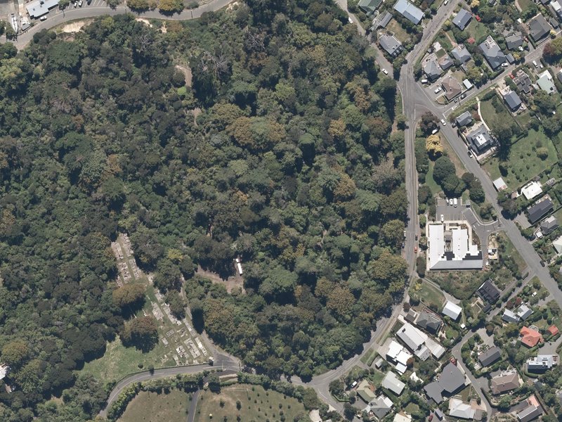 aerial view of Tane and the ground around it