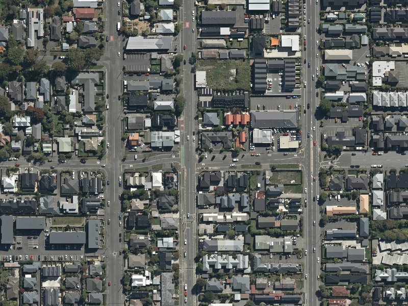 aerial view of Tezuka and the ground around it