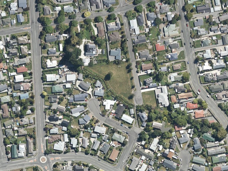 aerial view of Ward Park and the ground around it