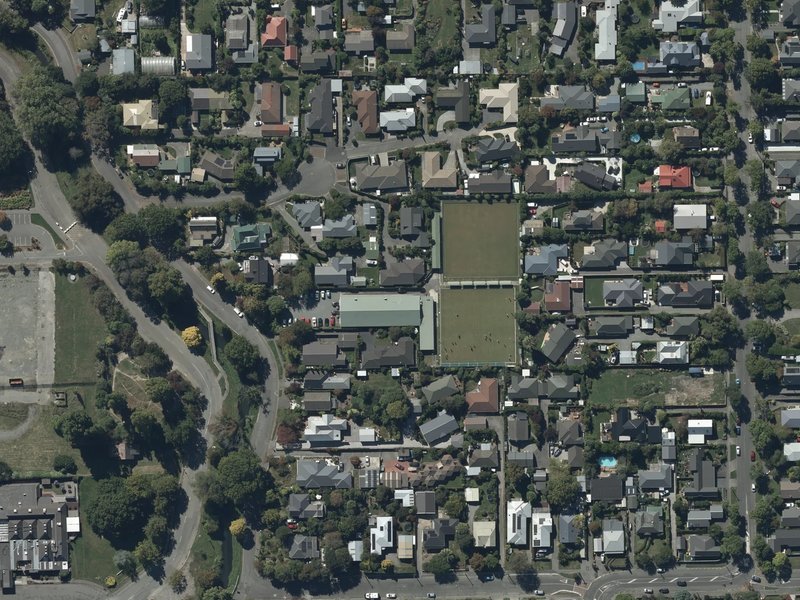 aerial view of Waimea Reserve and the ground around it