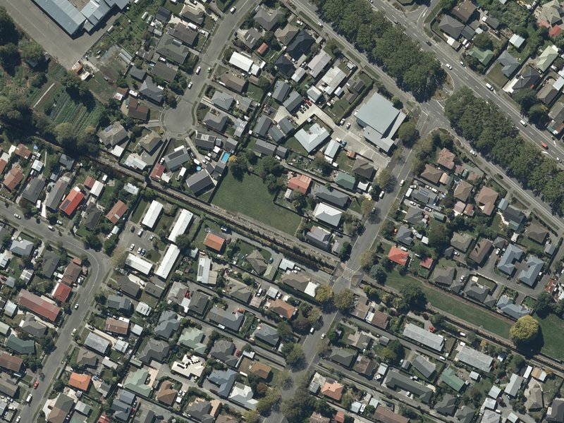 aerial view of Linwood Esplanade Reserve and the ground around it