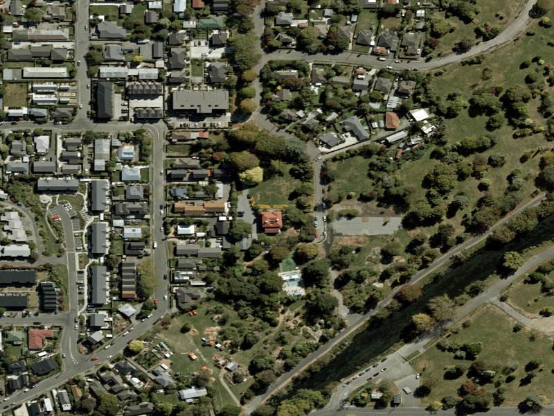 aerial view of Avebury Park and the ground around it