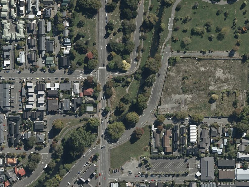 aerial view of Cambridge Green and the ground around it