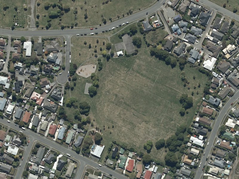 aerial view of Avondale Park and the ground around it