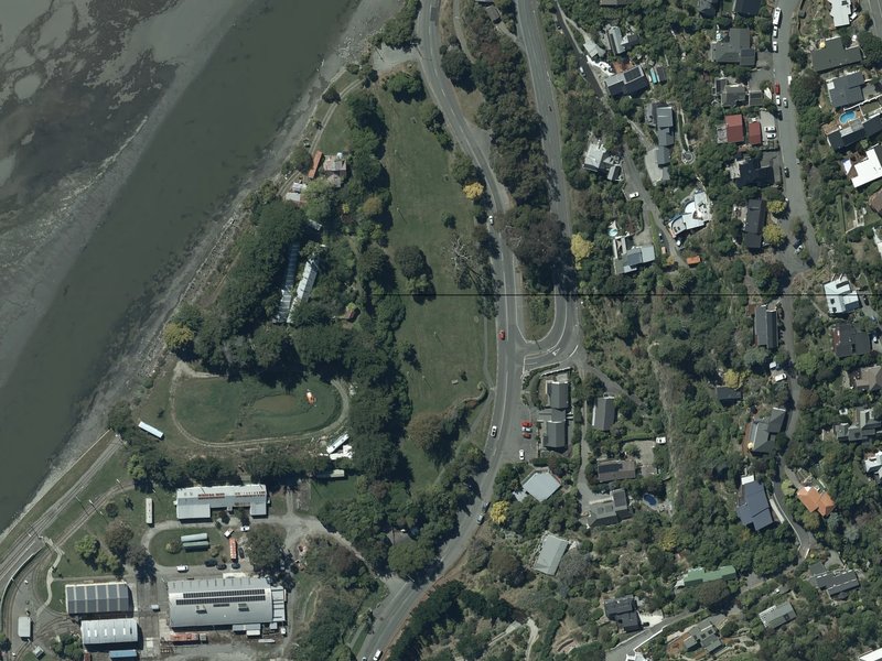 aerial view of Ferrymead Reserve and the ground around it