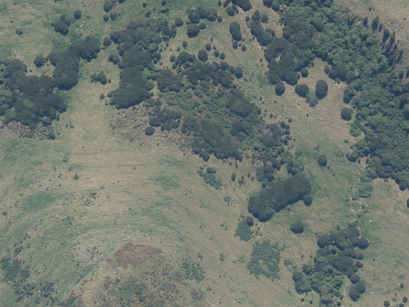aerial view of Misty Peaks Reserve and the ground around it