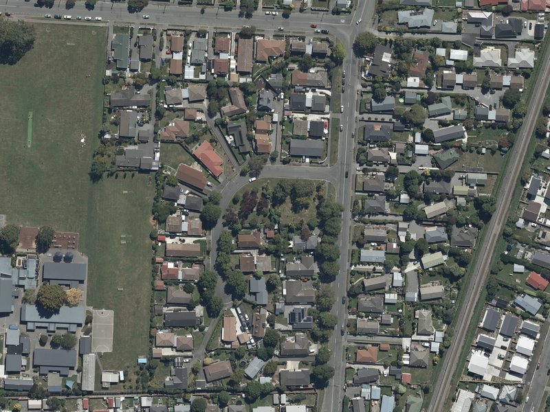 aerial view of Heaphy Reserve and the ground around it