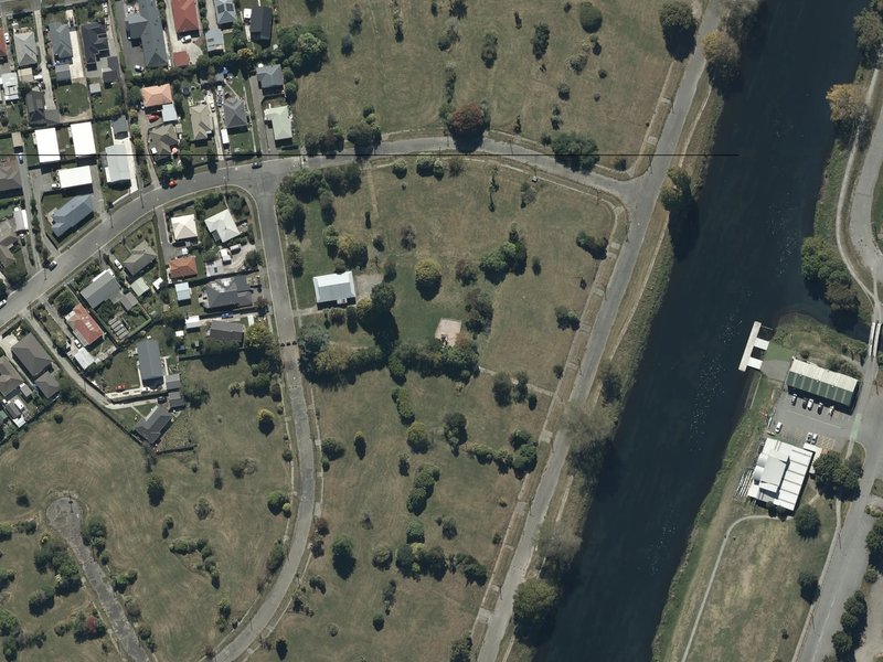 aerial view of Halberg Reserve and the ground around it
